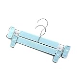 KUENTAI ズボン用 クリップハンガー プラスチック 20本セット 29.5cm ブルー ピンチ パンツ ボトム スカート 収納 洗濯 こども 丈夫 頑丈 洗濯バサミ
