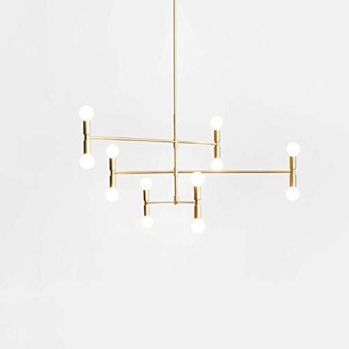 Suspension de plafond linéaire rotative or pour salon moderne