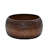 Caiyao Handmade Ethnic Wood Cuff Bracelet Vintage Simple Round DIY Natural Wooden Chunky Bracelet Straw Wicker Braid Woven Bangle Statement for Women Jewelry-style A #1
