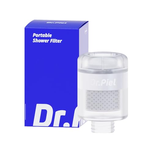 Dr.Piel Travel Shower Filter (Superior) | Hard Water & Chlorine Defense Capsule Deep Skin Hydration & Hair Softening for Premium Travel