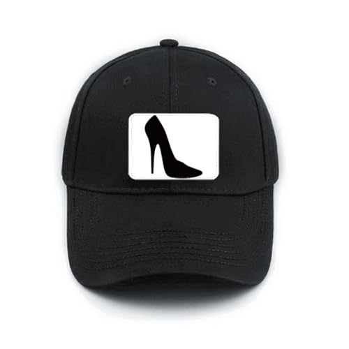 Casquette de baseball noire réglable avec motif brodé talons hauts stylé