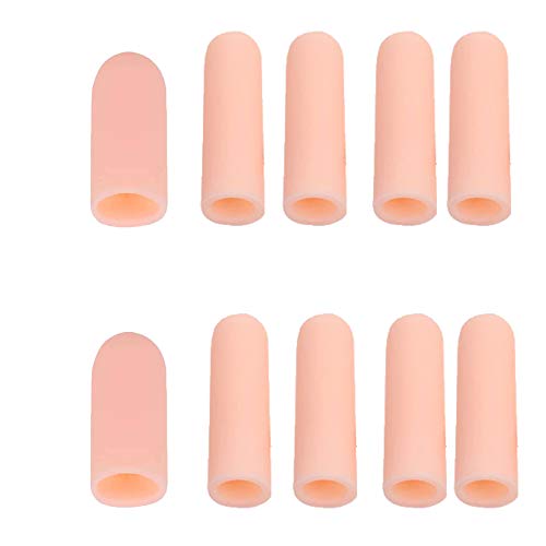 HioIoiH Silicone Finger Protectors(10 Pack),for Women,Finger Bandages,Gel Finger Cots & Protector,Finger Sleeves,Finger Bandages Plasters,Relief from Pain of Finger Tips Cracked, Arthritis