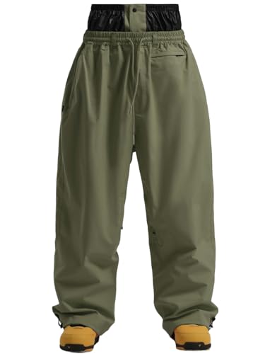 Image of GSOU SNOW Mens Womens Snow Pants Baggy Snowboard Ski Pants Waterproof