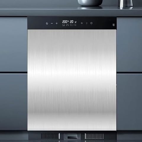 Dishwasher Cover Decorative Stainless Steel Magnet Dishwasher Covers for The Front Dishwasher Door Magnet 23 W x 26 H inches Cover