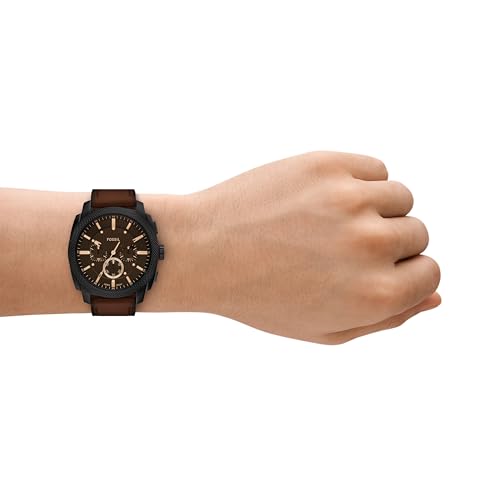 Image of Fossil Machine Brown Quartz Leather Watch FS6101