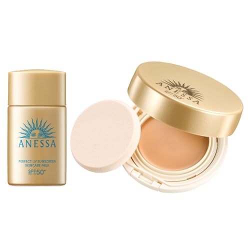 アネッサ(ANESSA) お出かけセット 【25年3月発売ミニサイズ】 パーフェクトUVスキンケアミルク NA 20mL SPF50+ PA++++ 日焼け止め & オールインワン ビューティーパクト ファンデーション シトラスソープの香り 2 中間的な明