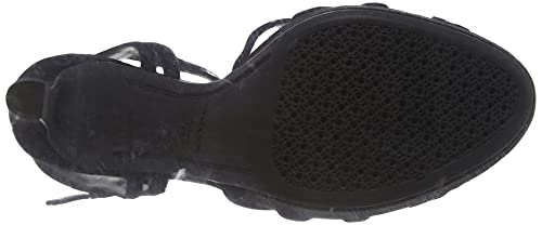 Geox D Felyxa A, Sandali Punta Aperta Donna, Nero