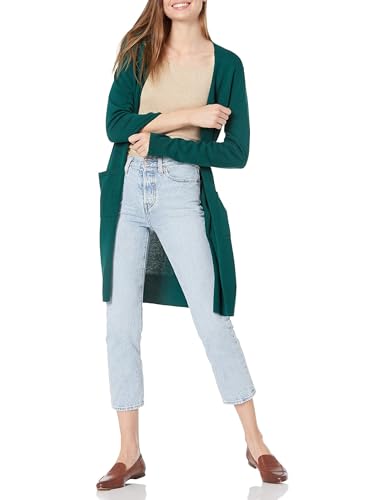 Image of Amazon Essentials Women's Lightweight Longer Length Open-Front Long-Sleeve Cardigan Sweater