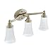 Moen Eva Brushed Nickel 3-Light Dual-Mount Bathroom Vanity Fixture, Bath Lighting with Frosted Glass, YB2863BN, 9.60 x 10.00 x 20.60 inches