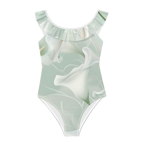 Bañador de niña con volantes SyXIOP, ideal para las vacaciones de verano en la playa
