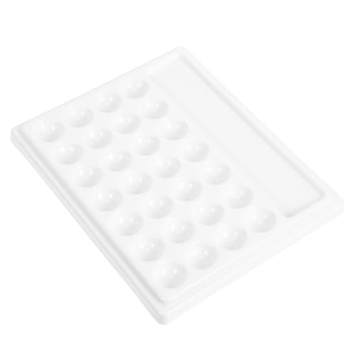 Paleta de pintor para mezclar óleos POPETPOP con 28 agujeros para acuarela y técnicas mixtas
