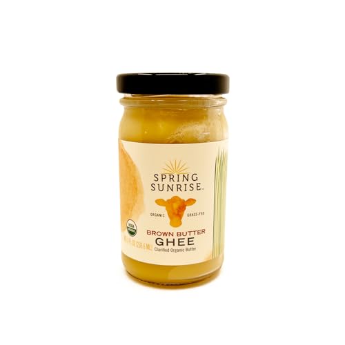 Spring Sunrise Organic Brown Ghee Grass-Fed 8 oz Keto &amp; Paleo