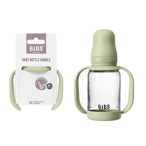 Image of Bibs | Baby Bottle Handle | Easy & Comfortable Grip | Non-Slip Surface | BPA-Free | Dishwasher Safe | BIBS Baby Bottle Accessories | Sage