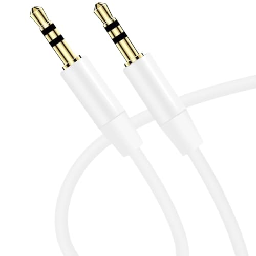 Cable de extensión de audio Jack 3.5mm, 1.2 m blanco miniatura 1