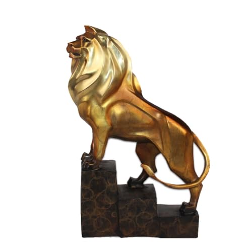 Objet en laiton RLKHXBS lion en cuivre pour decoration de maison bureau et salon moderne