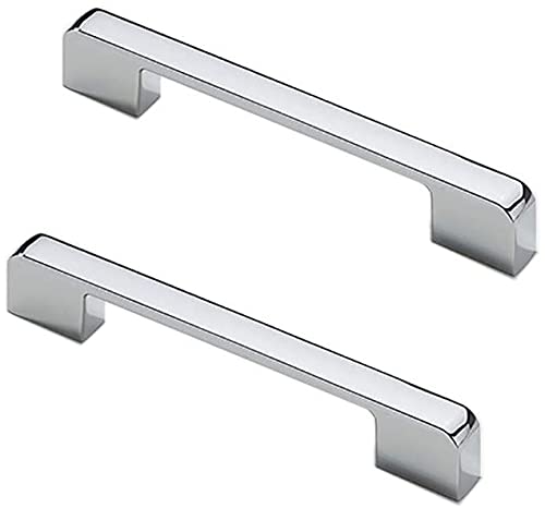 MACHSWON 5pcs Door Handles 96mm Hole Center Bright Chrome American Style Zinc Alloy Drawer Cupboard Wardrobe Door Handle Kitchen Hardware Cabinet Pulls