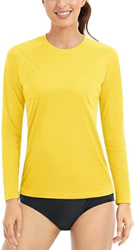 Boladeci Women’s UPF 50+ UV Protection Sun Shirts Long Sleeve Quick Dry Crewneck Gym Swim T-Shirts Tops Rash Guard