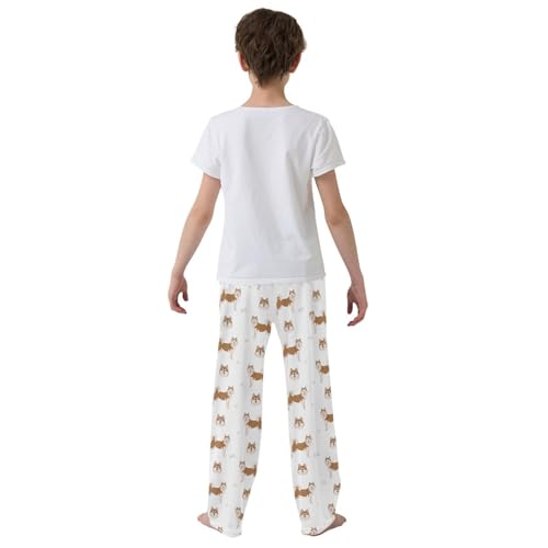Boys' Pants Dog Alaskan Cute Long Bottoms Jogger Pants Elastic Waist Trousers with Pockets S-XL3