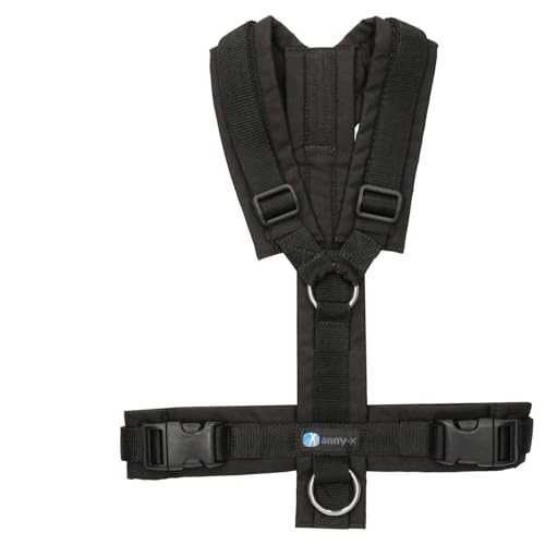 Anny-X Brustgeschirr Fun Schwarz-Schwarz | Hundegeschirr Größe XXS (Brustumfang 36-42 cm)