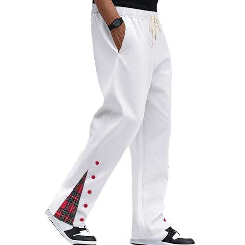 Men's Pants Sport Outdoor Streetwear Trousers Baggy Legs Elastic Waist Casual Pants with Pockets3