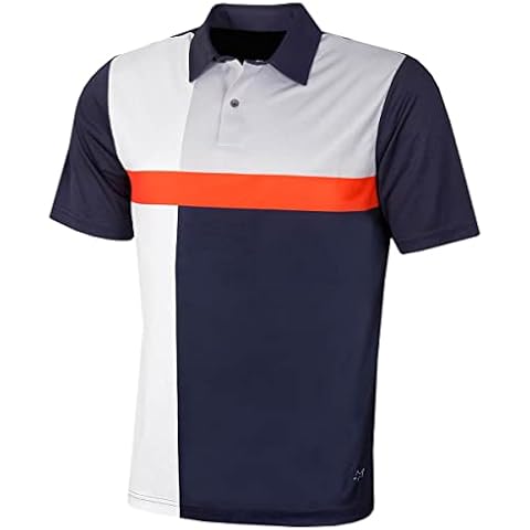 Greg Norman Mens Lab ML75 Block Polo Shirt - Shark Grey - L Cover