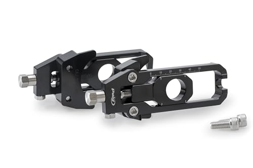 Tendeur de chaîne Puig 21954N en alu CNC noir réglage de précision moto