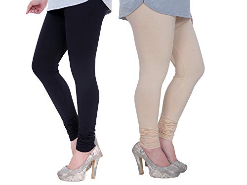 Image of Plus Size Churidar Leggings for Women & Girls Combo (Pack of 2)