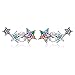 Qings Orecchini in argento Sterling 925 di stella, 3 Stelle Colorato Zircone Scalatori Orecchini ipoallergenici Orecchini a Perno Regalo di Compleanno per Donna Ragazze