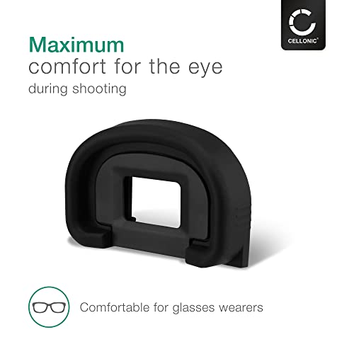 CELLONIC Viewfinder Eyecup Compatible for EC/EC-II Silicone Replacement Anti-Glare EVF Eye Piece View Finder Cover Hood Cap - Image 3