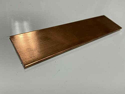 Copper 110 Flat Bar 1/8'' x 1 1/2'' x 10''-Long ->.125'' x 1 1/2'' Copper Bus Bar