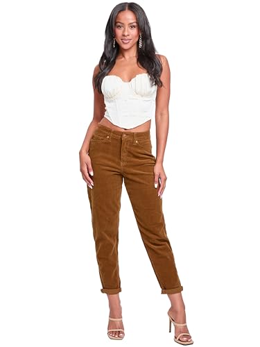 YMI Jeans Women's Corduroy Mom Fit Pants4