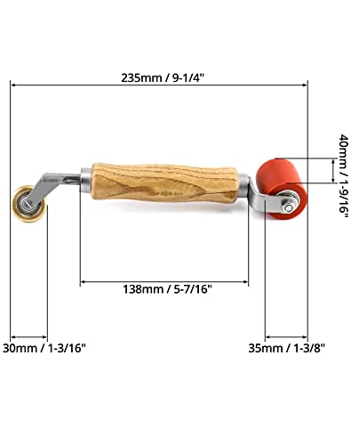 QWORK® 2 IN 1 Rullo di Saldatura, 40 mm Rullo di