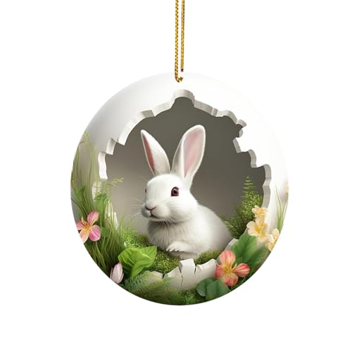 Decoraciones De Conejo De Pascua, Estatuillas De Conejo De Acrílico, Adornos De Conejo De Pascua 2D, Decoraciones De Conejo De Impresión HD, Adornos De Conejo De Primavera Duraderos, Baratijas De