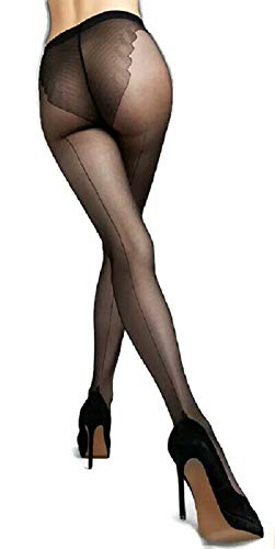 Image of MARILYN Vintage Micronet 20 Den Sexy Backseam Cuban Heel European Pantyhose