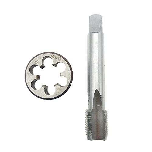 M22x1.5 Thread Tap & Die Set Right Hand, M22 x 1.5 Tap Machine Screw, M22 x 1.5 Tap and Round Die RH, M22x1.5 Straight Fluted Machine Tap Die