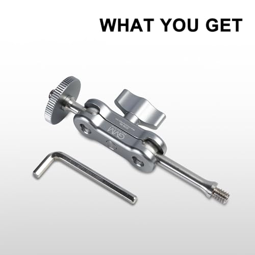 Image of GVM Adjustable Magic Arm Camera Mount with Double Side 1 /4' Screw, 4.33 Inch Aluminum Alloy Articulating Arm for Smartphone, Video Light, Monitor, Microphone, Tripod