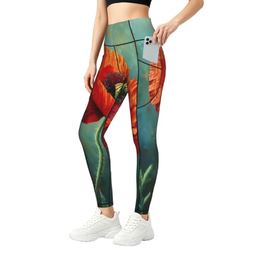 Pantalones de yoga elásticos con flores para mujer que buscan comodidad en el gimnasio