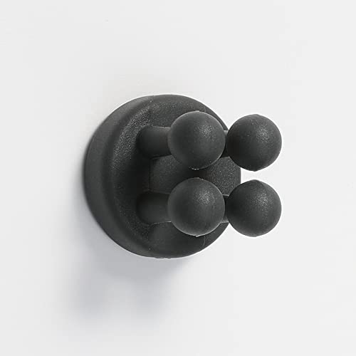 LEDFY Gancho de múltiples funciones sin costuras sin perforaciones de viscosa fuerte oficina baño cocina pared gancho de silicona para el hogar, ceniza Cover