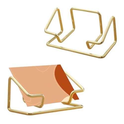 2 Pack Business Card Holder Desk，Metal Business Card Holder Display,Business Card Display...