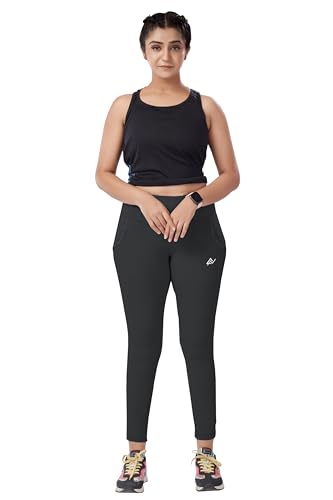 Image of Nexsus Appparels Stretchable Gym Pants for Workout : The Ultimate Yoga Pants | Gym Wear for Woman | Gym Tights for Women with Side Pockets | Available in Plus Size's