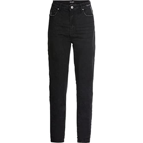 Spirit Motors Skinny High Heather Damen Jeans - Motorradjeans mit Protektoren schwarz 36/32