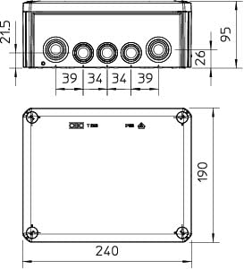 OBO Bettermann 2003124 Boîte De Raccordement (L X L) 150 Mm X 150 Mm 1