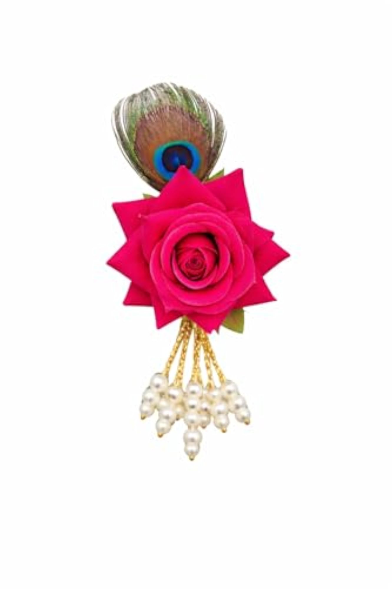 Premium Rose Flower Brooch for Traditional Wear