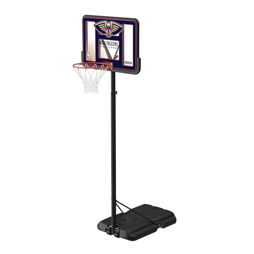 Image of Lifetime NBA New Orleans Pelicans Portable Basketball Hoop, Adjustable Height 7.5-10 Ft, 44 Inch Shatterproof Fusion Backboard, Base with Wheels
