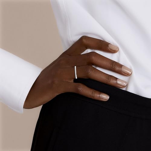 Inspereza 1/10 Carat 10kt Gold Round Diamond Petite Wedding Anniversary Stackable Band. (H-I Color, I2-I3 Clarity)4