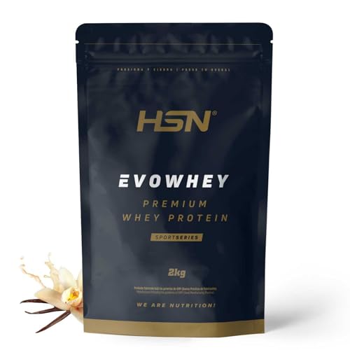 HSN Evowhey Protein | Vainilla 2Kg = 67 Tomas por Envase Concentrado de Proteína de Suero | 100% Whey Protein Concentrate (WPC) | No-GMO, Vegetariano, Sin Gluten ni Soja