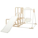 【Amazon.co.jp限定】 野中製作所 CATCH Me! おりたたみロングスロープ キッズパーク SP ナチュラル ( ジャングルジム すべり台 ブランコ 鉄棒 )