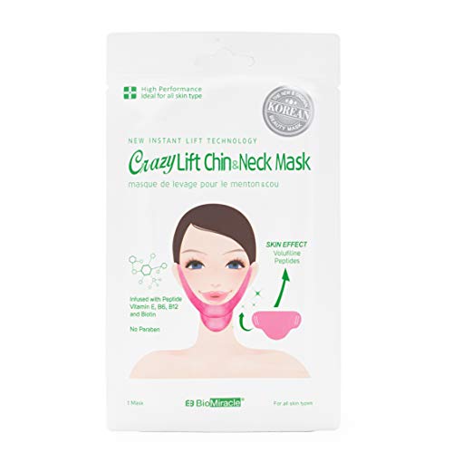 BioMiracle Crazy Lift Chin Lifting Mask, Firming and Shaping V-Line Face Lifting Mask, Chin Mask with New Instant Lift Technology to Tighten and Slim Chin and Neck
