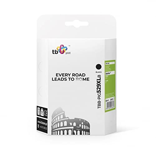 TB Print TBB-PIG529XLB 58ml Black 2400pages ink cartridge - Ink Cartridges (Black, Brother, DCP-J100, J105, Brother MFC-J200, LC529 / 539 BK PIG, Inkjet, 58 ml)