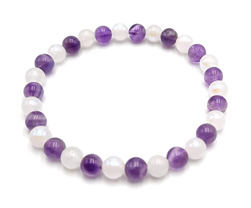Bracelet pierre de lune en perles de 6 mm idéal pour vos séances de yoga et méditation